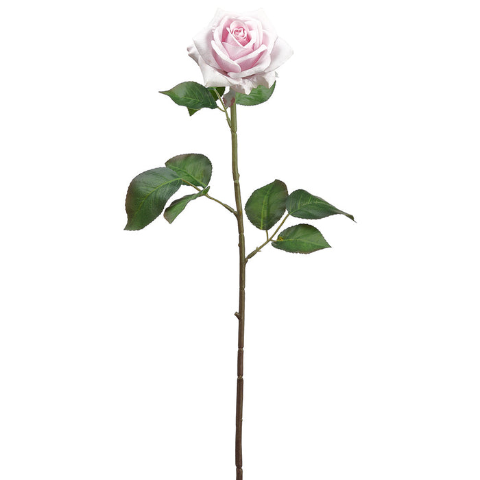 27" Real Touch Rose Silk Flower Stem -Pink (pack of 12) - FSR035-PK