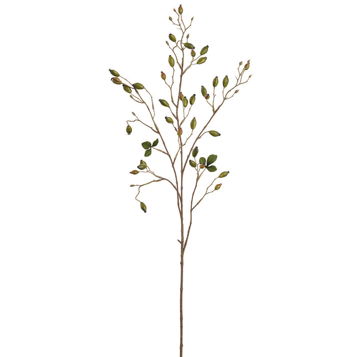 42" Rosehip Berry Artificial Stem -Green (Pack of 12) - FSR039-GR