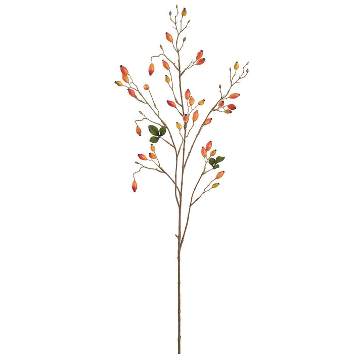 42" Rosehip Berry Artificial Stem -Orange (Pack of 12) - FSR039-OR