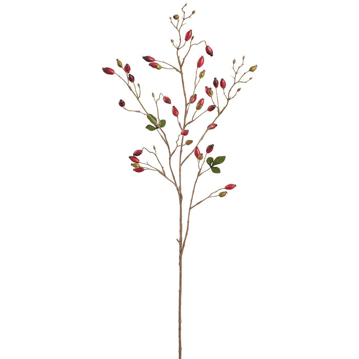 42" Rosehip Berry Artificial Stem -Red (Pack of 12) - FSR039-RE