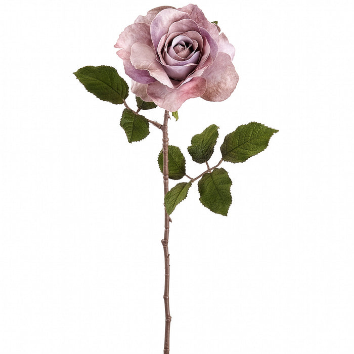 24" Rose Silk Flower Stem -Lavender/Gray (Pack of 12) - FSR051-LV/GY
