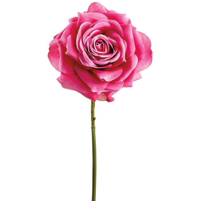 16" Rose Silk Flower Stem -Rose (Pack of 12) - FSR073-RO