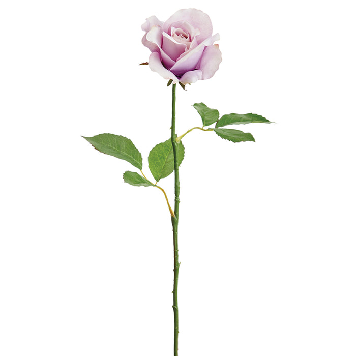 22" Rose Bud Silk Flower Stem -Lavender (pack of 12) - FSR076-LV
