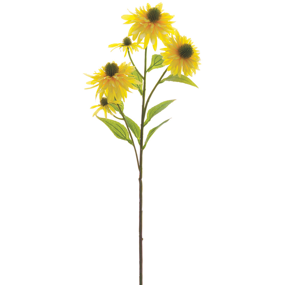 29" Rudbeckia BlackEyed Susan Silk Flower Stem Yellow — Silks Are Forever
