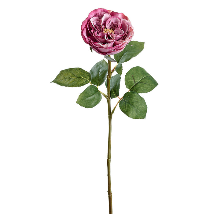 26" Rose Silk Flower Stem -Fuchsia (Pack of 12) - FSR135-FU
