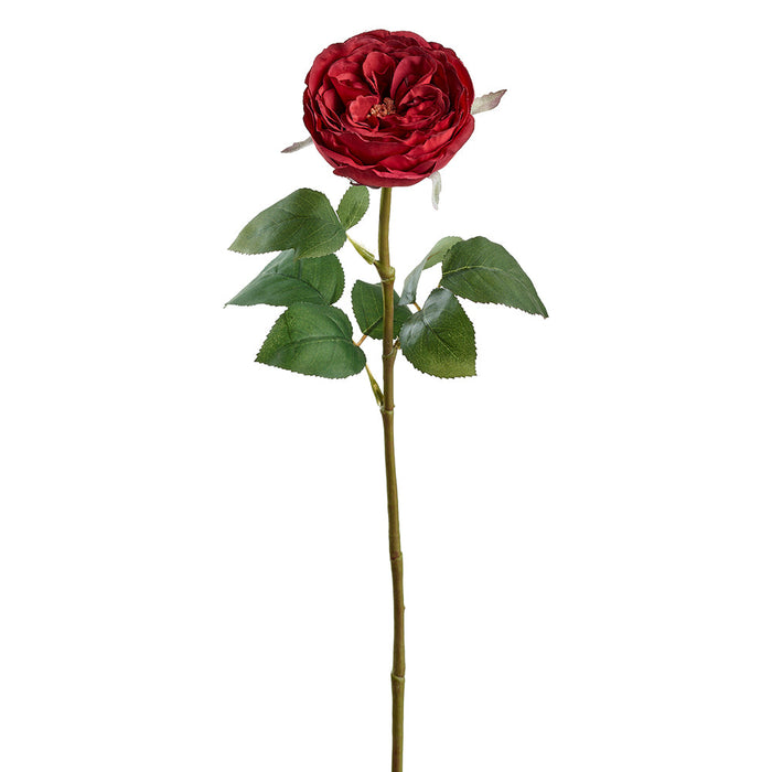 26" Rose Silk Flower Stem -Red (Pack of 12) - FSR135-RE