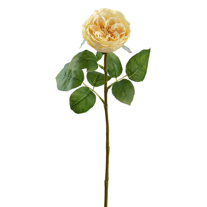 26" Rose Silk Flower Stem -Yellow (Pack of 12) - FSR135-YE