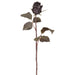 21" Small Cottage Rose Bud Silk Flower Stem -Black (pack of 12) - FSR208-BK