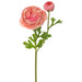 22" Real Touch Silk Ranunculus Flower Stem -Pink (pack of 12) - FSR220-PK