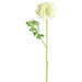 17.5" Silk Ranunculus Flower Stem -Green/White (pack of 12) - FSR298-GR/WH