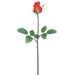 23.5" Silk Rose Bud Flower Spray -Orange (pack of 12) - FSR307-OR