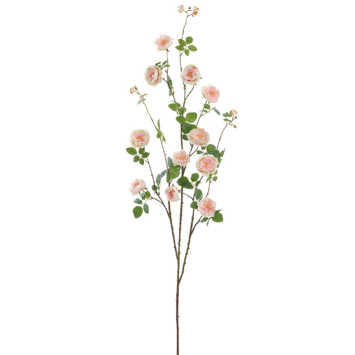 59" Rose Silk Flower Stem -Pink/Cream (Pack of 6) - FSR346-PK/CR