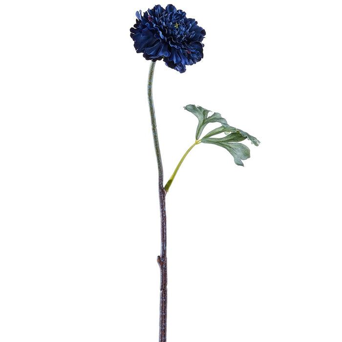 17.75" Silk Ranunculus Flower Stem -Blue (pack of 12) - FSR371-BL