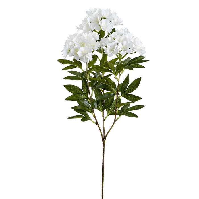27" Rose Myrtle Silk Flower Stem -White (Pack of 12) - FSR443-WH