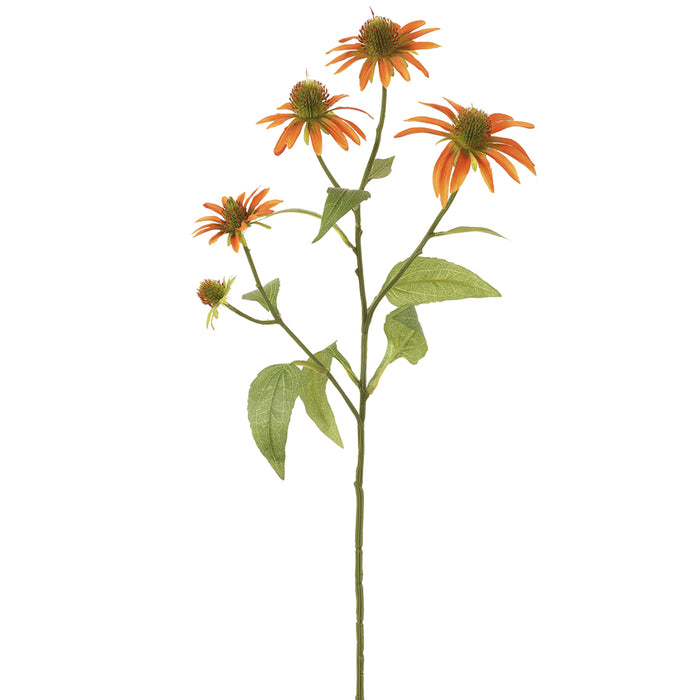 29" Silk Rudbeckia Black-Eyed Susan Flower Spray -Flame (Pack of 12) - FSR490-FL