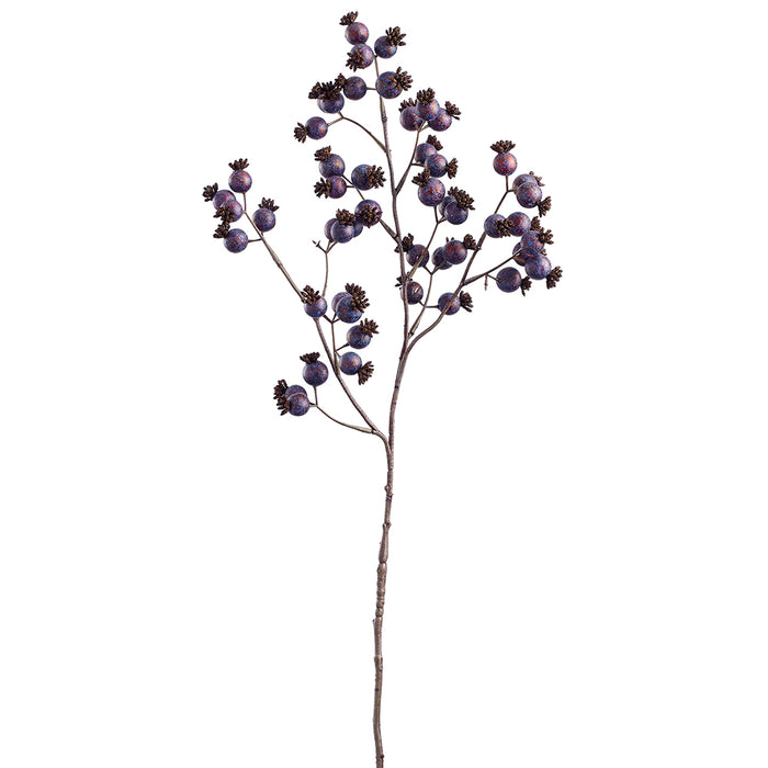 27" Artificial Rosehip Berry Stem -Purple (Pack of 12) - FSR573-PU