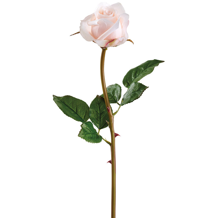 23" Real Touch Rose Bud Silk Flower Stem -Blush (Pack of 12) - FSR611-BS