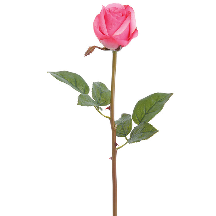 23" Real Touch Rose Bud Silk Flower Stem -Cerise (Pack of 12) - FSR611-CE