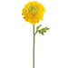 15" Real Touch Ranunculus Silk Flower Stem -Yellow (Pack of 12) - FSR619-YE