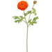 22" Real Touch Ranunculus Silk Flower Stem -Orange (Pack of 12) - FSR620-OR