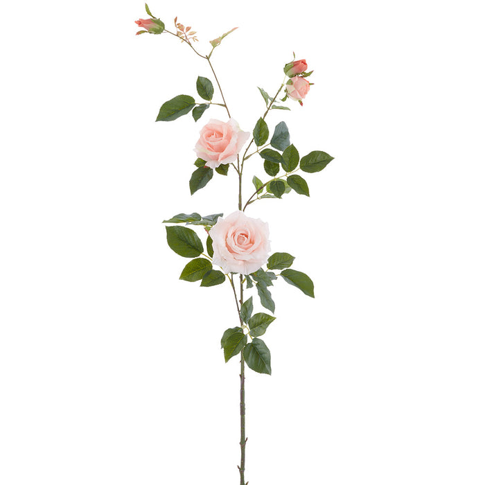 40.5" Real Touch Rose Silk Flower Stem -Peach (Pack of 6) - FSR630-PE