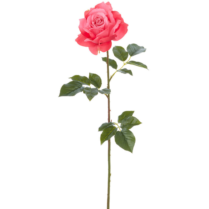 26" Real Touch Rose Silk Flower Stem -Beauty (Pack of 12) - FSR637-BT