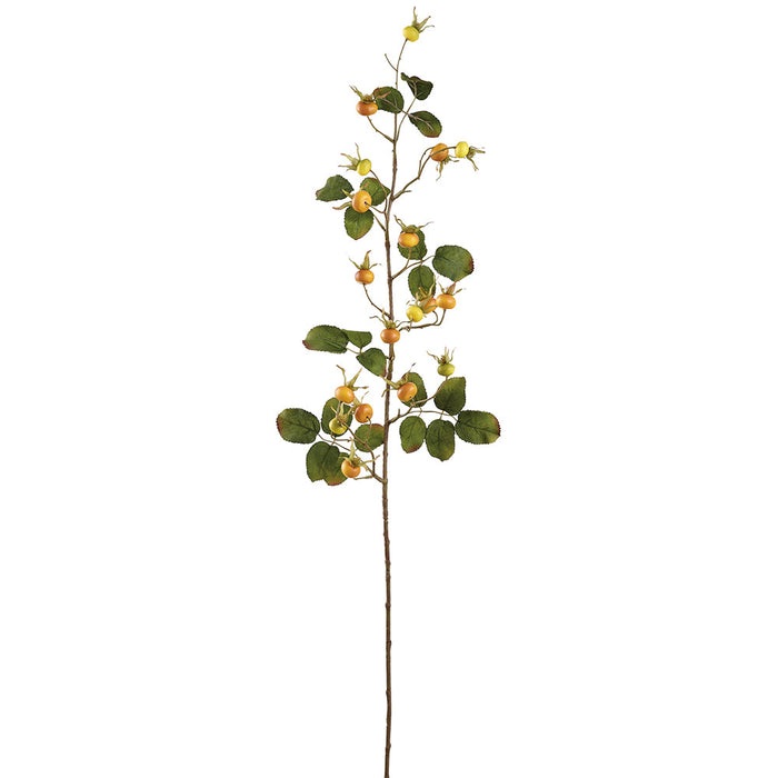 41" Artificial Rosehip Berry Stem -Yellow/Orange (Pack of 12) - FSR653-YE/OR