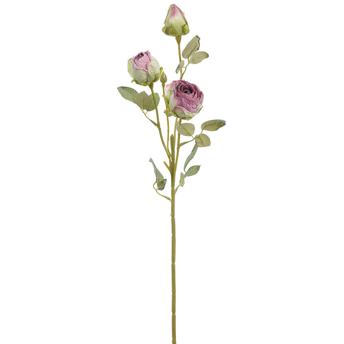 20" Dried-Look Rose Bud Silk Flower Stem -2 Tone Lavender (Pack of 12) - FSR695-LV/TT