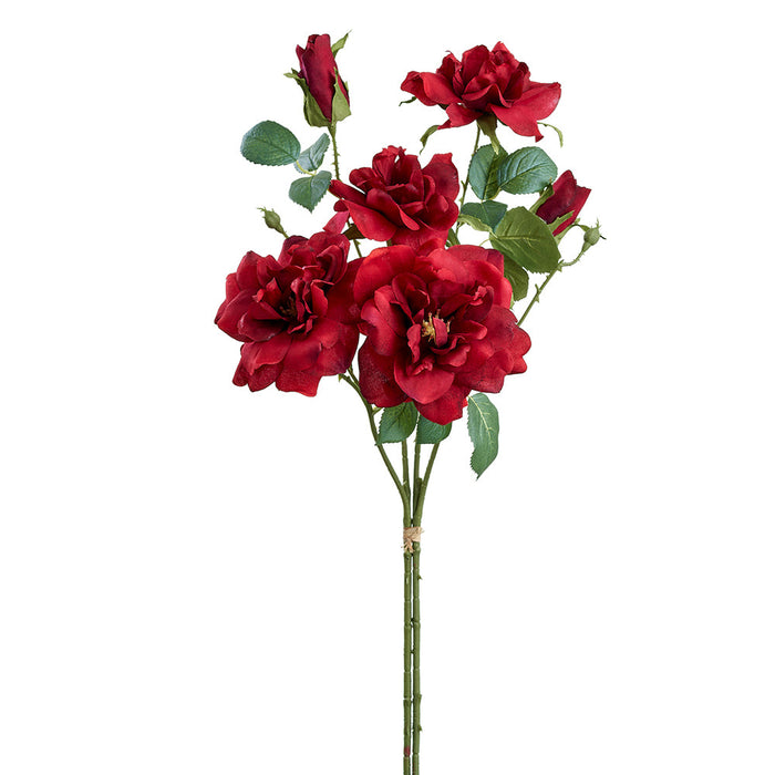 26.5" Rose Silk Flower Stem Bundle -Red (Pack of 8) - FSR736-RE