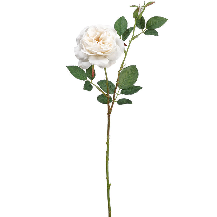 23.6" Rose Silk Flower Stem -Beige (Pack of 12) - FSR773-BE