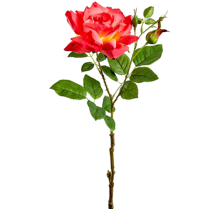 21" Silk Rose Flower Stem -Tea Berry (pack of 12) - FSR855-TY