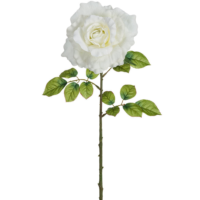 45" Rose Silk Flower Stem -Cream (Pack of 6) - FSR920-CR