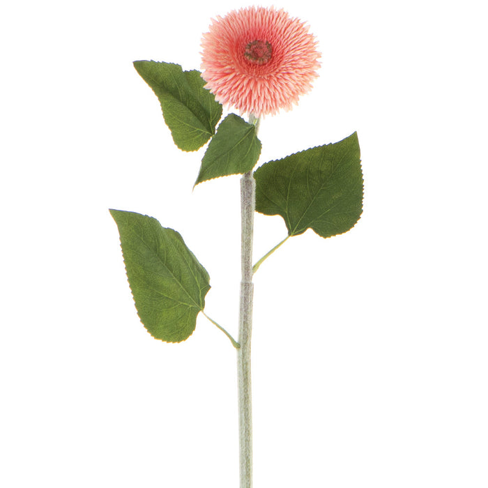 39.5" Real Touch Teddy Bear Sunflower Silk Flower Stem -Pink (pack of 6) - FSS007-PK