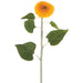39.5" Real Touch Teddy Bear Sunflower Silk Flower Stem -Yellow (Pack of 6) - FSS007-YE