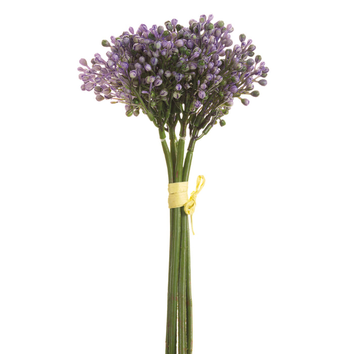 9" Sedum Artificial Flower Stem Bundle -Purple (pack of 12) - FSS009-PU