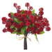 11" PE Soft-Touch Sedum & Greenery Artificial Large Stem Bundle -Red (Pack of 12) - FSS033-RE