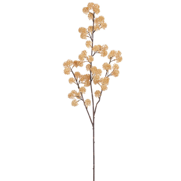 28" PE Soft-Touch Sedum Artificial Flower Stem -Cream (Pack of 12) - FSS035-CR