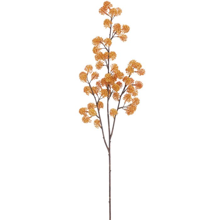 28" PE Soft-Touch Sedum Artificial Flower Stem -Mustard (Pack of 12) - FSS035-MD
