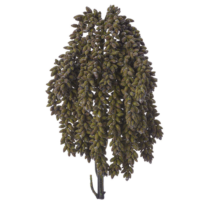 14" Sedum Artificial Flower Stem -Green/Brown (Pack of 12) - FSS043-GR/BR