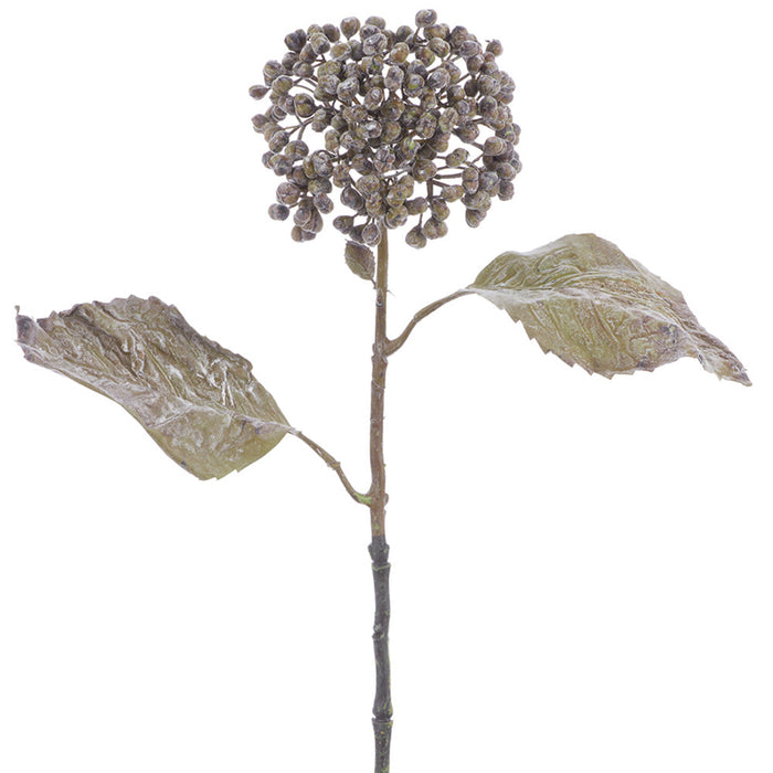 22" Sedum Artificial Flower Stem -Green/Brown (Pack of 12) - FSS045-GR/BR