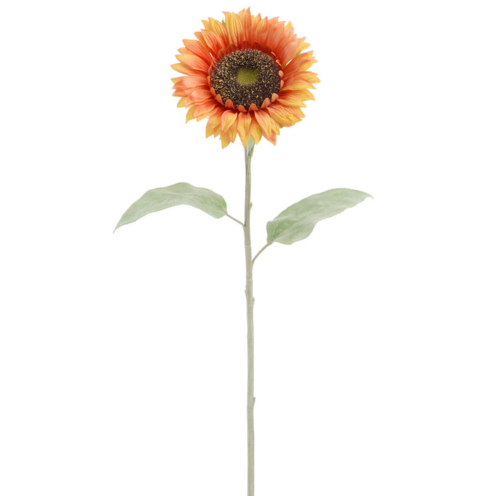 30" Sunflower Silk Flower Stem -Orange (Pack of 12) - FSS046-OR