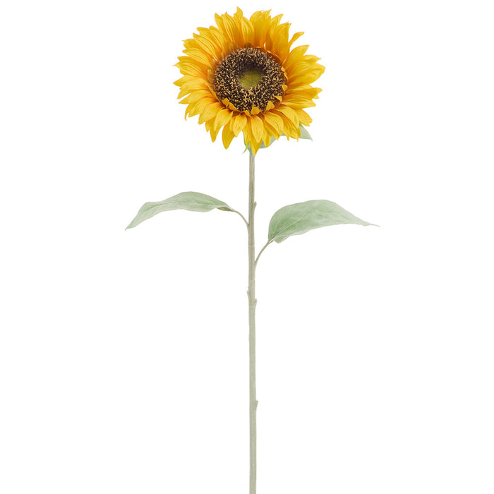 30" Sunflower Silk Flower Stem -Yellow/Gold (Pack of 12) - FSS046-YE/GO