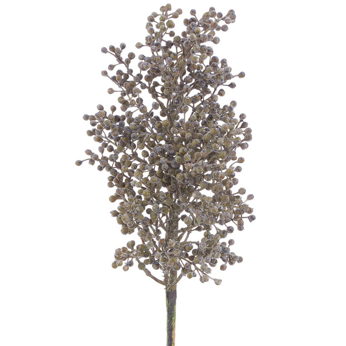 16" Sedum Artificial Flower Stem -Green/Brown (Pack of 6) - FSS052-GR/BR
