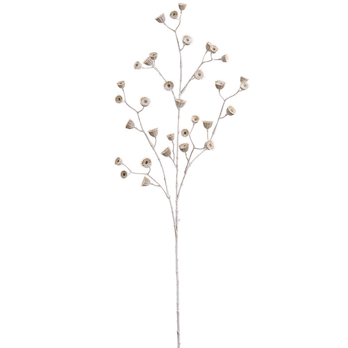 39" Artificial Abutilon Pod Berry Stem -Beige (Pack of 12) - FSS054-BE