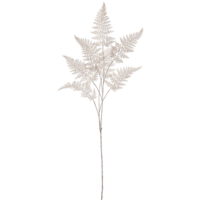 52" Artificial Lace Fern Leaf Stem -Beige (Pack of 12) - FSS055-BE