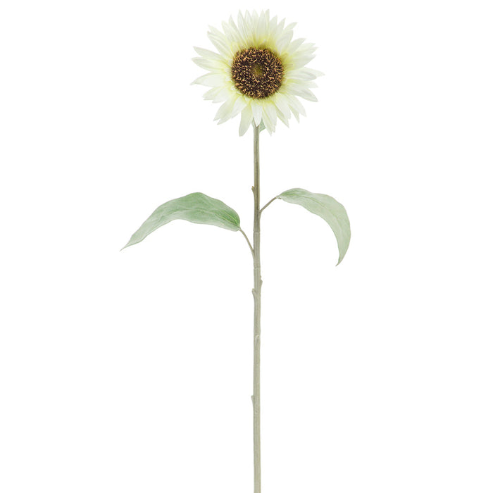 28" Silk Sunflower Flower Stem -White (Pack of 12) - FSS062-WH