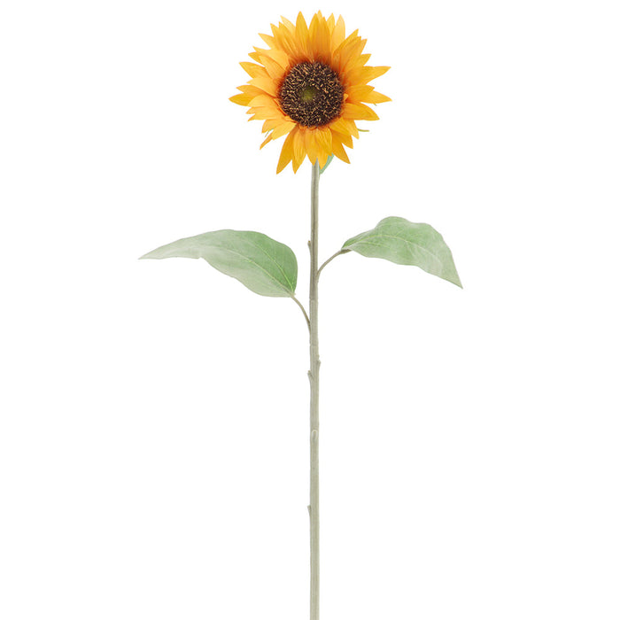 28" Silk Sunflower Flower Stem -Yellow/Gold (Pack of 12) - FSS062-YE/GO