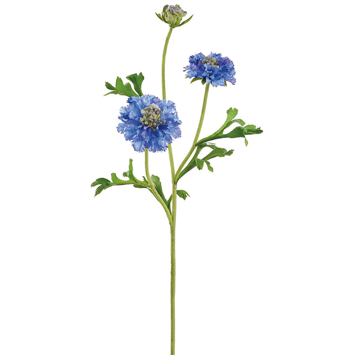 21" Scabiosa Silk Flower Stem -Purple/Blue (Pack of 12) - FSS095-PU/BL