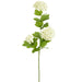 24" Snowball Silk Flower Stem -White (Pack of 12) - FSS119-WH