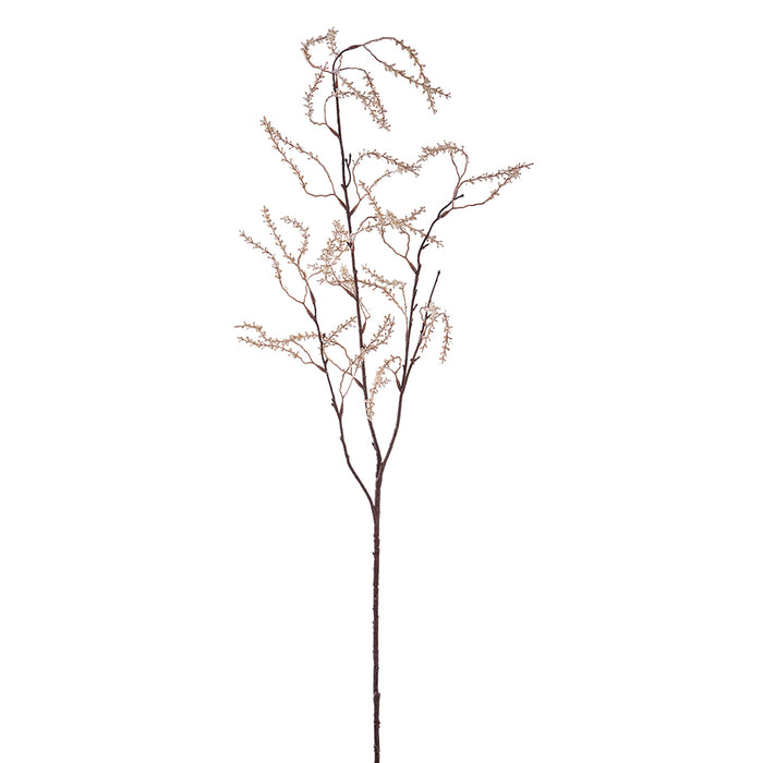 45" Silk Thunbergii Spiraea Flower Stem -Beige (pack of 12) - FSS140-BE